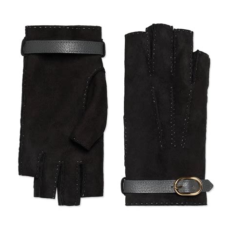 black gucci gloves|gucci fingerless gloves.